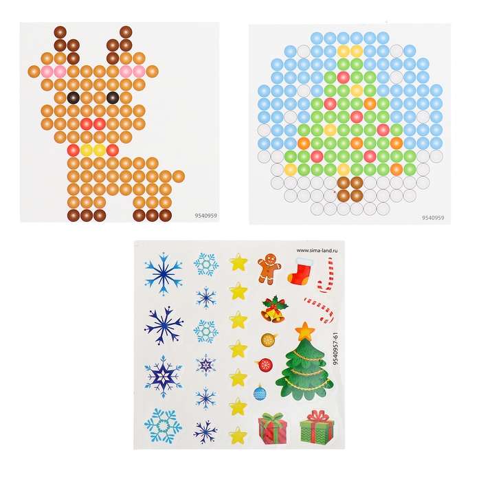 Аквамозаика «Снежная баночка. Оленёнок», ночник, более 200 шариков Аквамозаика «Снежная баночка. Оленёнок», ночник, более 200 шариков