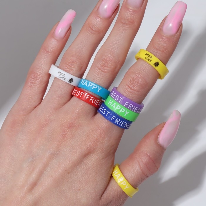 Силиконовое кольцо «Юность», набор 10 шт., цвет МИКС