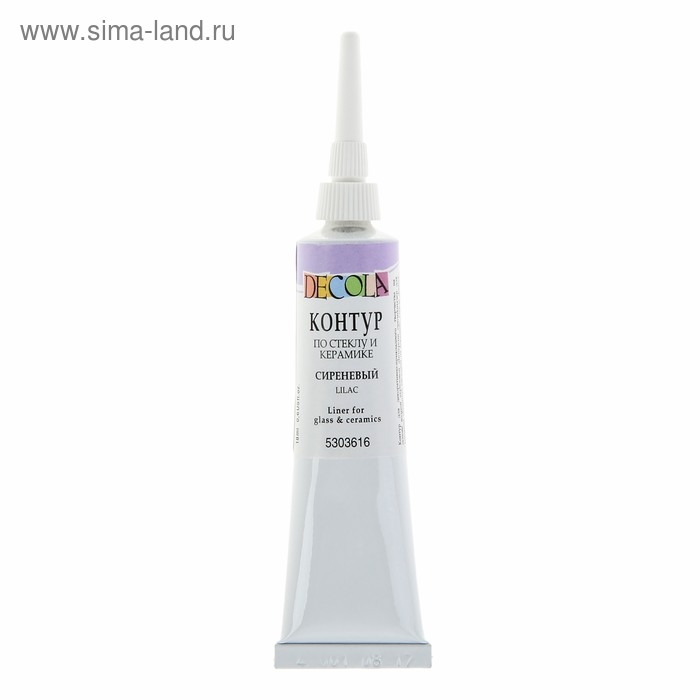 Контур по стеклу и керамике 18 мл, ЗХК Decola, сиреневый, (5303616) Контур по стеклу и керамике 18 мл, ЗХК Decola, сиреневый, (5303616)