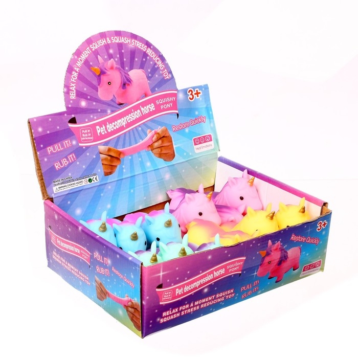 Мялка «Единорог» с пастой, цвета МИКС Мялка «Единорог» с пастой, цвета МИКС