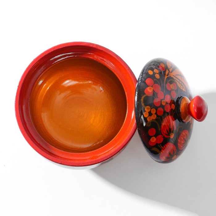 Солонка «Ягодка», большая, 7×10 см, хохлома Солонка «Ягодка», большая, 7×10 см, хохлома