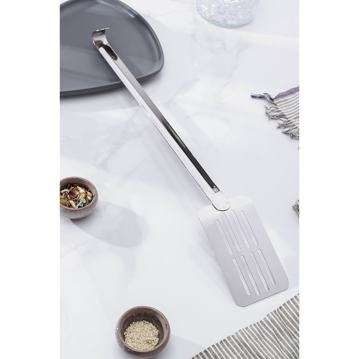 Лопатка кулинарная «Поварская», длина ручки=39 см, толщина=1,2 мм Лопатка кулинарная «Поварская», длина ручки=39 см, толщина=1,2 мм