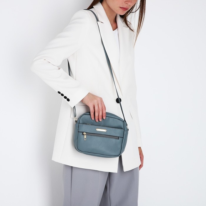 Сумка кросс-боди на молнии, цвет тёмно-голубой Сумка кросс-боди на молнии, цвет тёмно-голубой