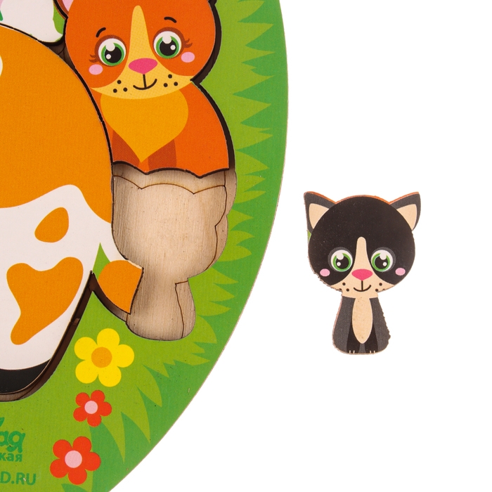 Головоломка логическая «Животные и детёныши», d=20 см Головоломка логическая «Животные и детёныши», d=20 см