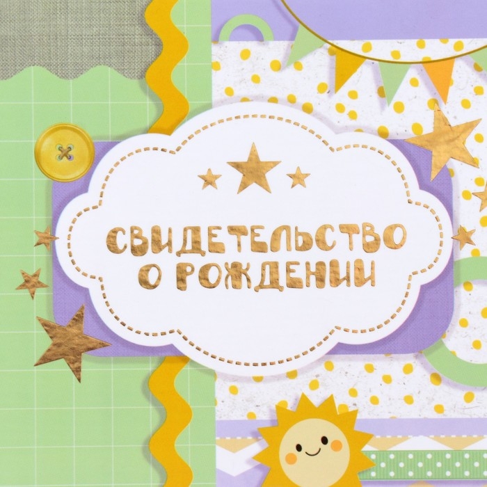 Свидетельство о рождении Свидетельство о рождении "Жираф" тиснение, А5