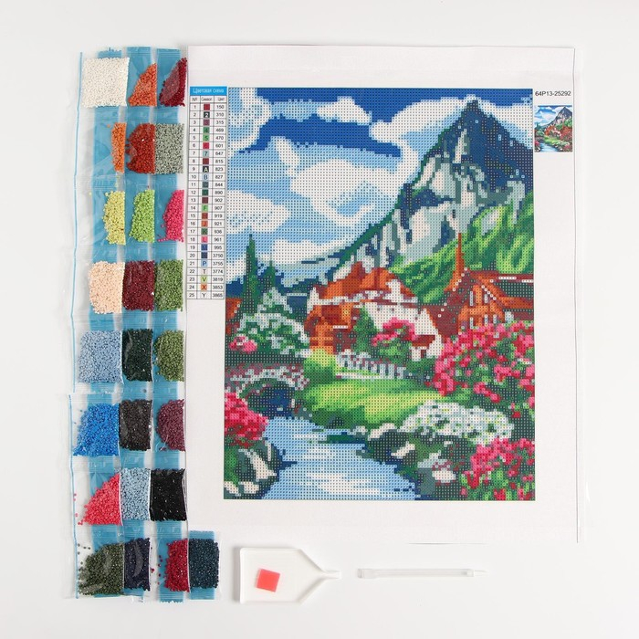 Алмазная мозаика с полным заполнением на холсте «Пейзаж», 30 х 40 см Алмазная мозаика с полным заполнением на холсте «Пейзаж», 30 х 40 см