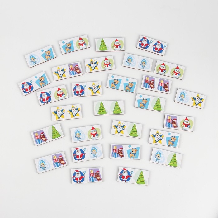 Домино деревянное на новый год «Новый год! Весёлый Новый год» Домино деревянное на новый год «Новый год! Весёлый Новый год»