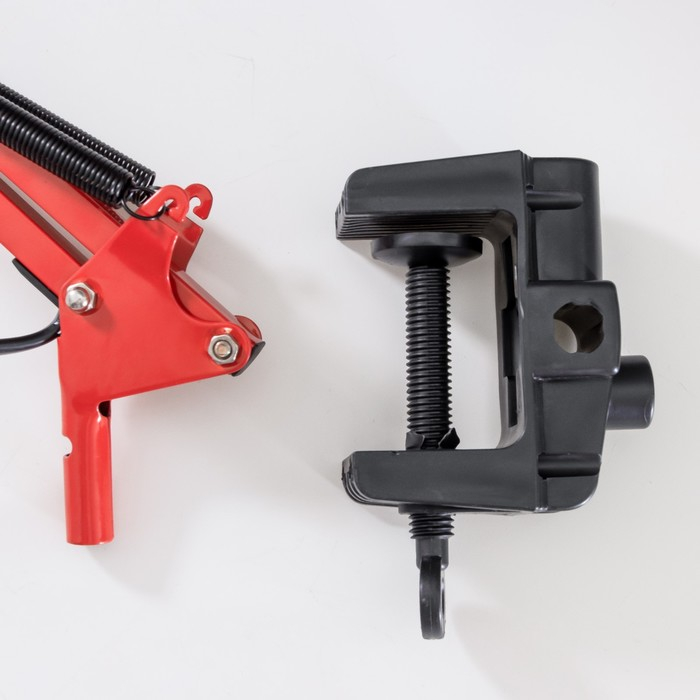 Лампа настольная Е27, h=55 см, шарнирная, на зажиме (220В) красная RISALUX