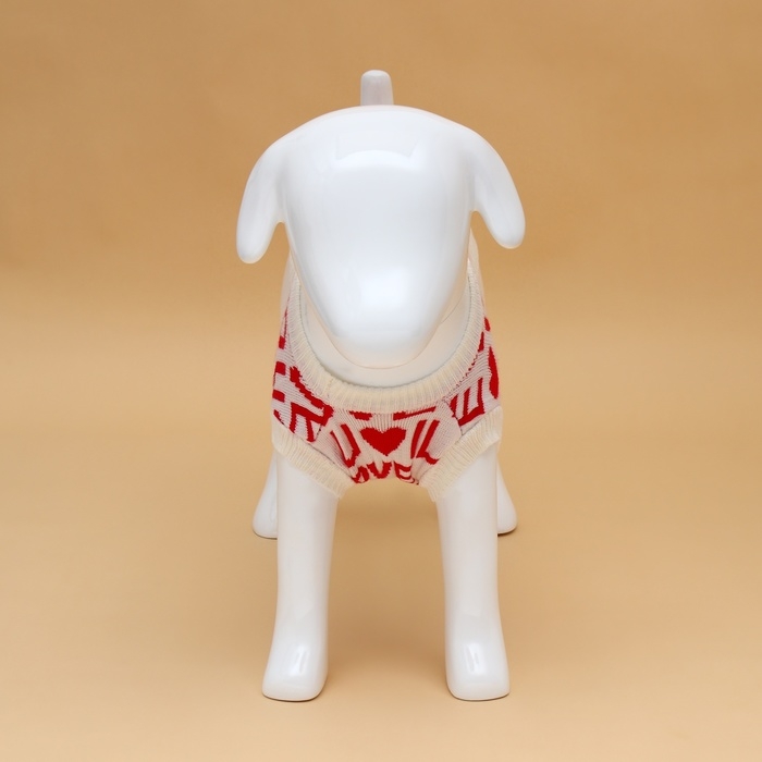 Свитер  Свитер "ILOVEYOU", L (ДС 29, ОШ 29, ОГ 29-49 см)