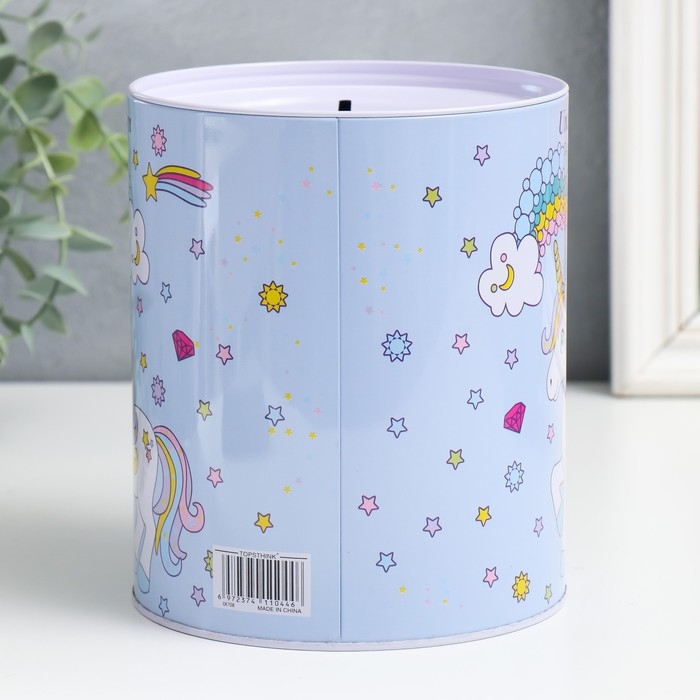 Копилка металл банка Копилка металл банка"Единорог и радуга" н-р 5 шт 7,5х10,5;8,5х11,5;9х12,5;10х14;13,5х16 см