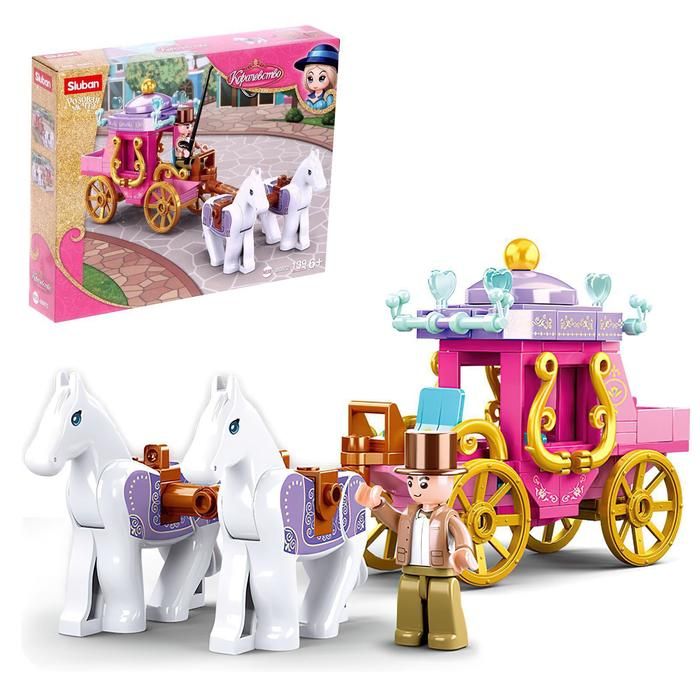 Конструктор блочный «Карета», 139 деталей Конструктор блочный «Карета», 139 деталей