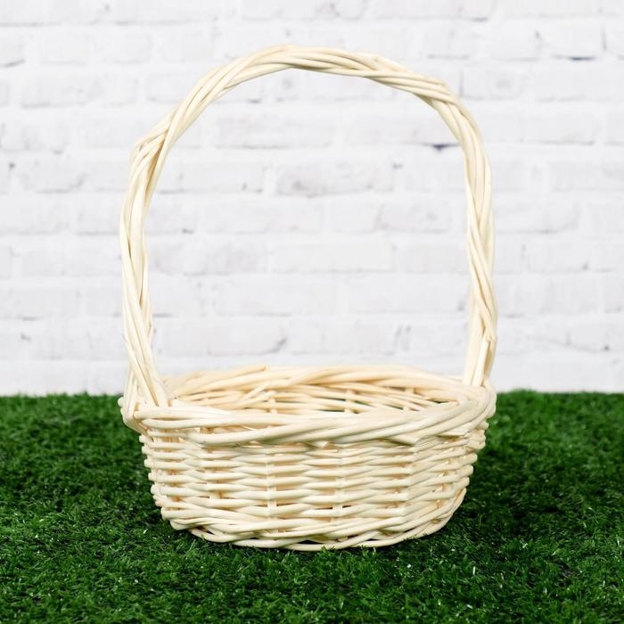 Корзина плетёная, ива, круглая Корзина плетёная, ива, круглая