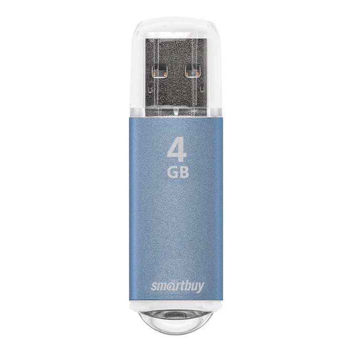Флешка Smartbuy V-Cut, 4 Гб, USB 2.0, чт до 25 Мб/с, зап до 15 Мб/с, синяя Флешка Smartbuy V-Cut, 4 Гб, USB 2.0, чт до 25 Мб/с, зап до 15 Мб/с, синяя