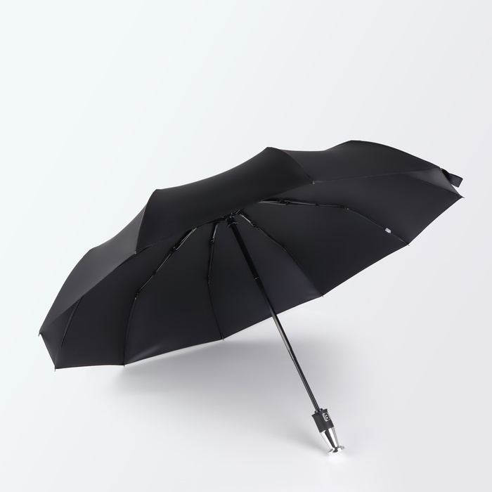 Зонт автоматический «Night», 3 сложения, 10 спиц, R = 51/58 см, D = 116 см, цвет чёрный Зонт автоматический «Night», 3 сложения, 10 спиц, R = 51/58 см, D = 116 см, цвет чёрный