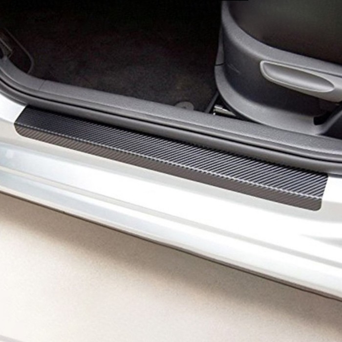 Пленка защитная на порог авто, карбон, 60х7 см, 40х7 см, набор 4 шт Пленка защитная на порог авто, карбон, 60х7 см, 40х7 см, набор 4 шт