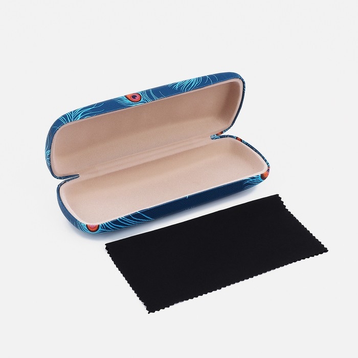 Футляр для очков на хлопушке, длина 15,5 см, цвет синий Футляр для очков на хлопушке, длина 15,5 см, цвет синий