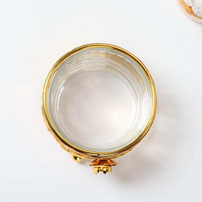 Сахарница «Роза» с ложкой, 200 мл, 9×10 см, цвет золотой Сахарница «Роза» с ложкой, 200 мл, 9×10 см, цвет золотой