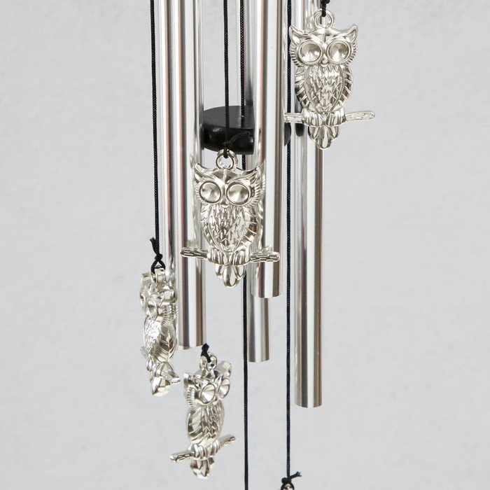 Музыка ветра металл, пластик Музыка ветра металл, пластик "Филин на ветке" 5 трубок 60 см