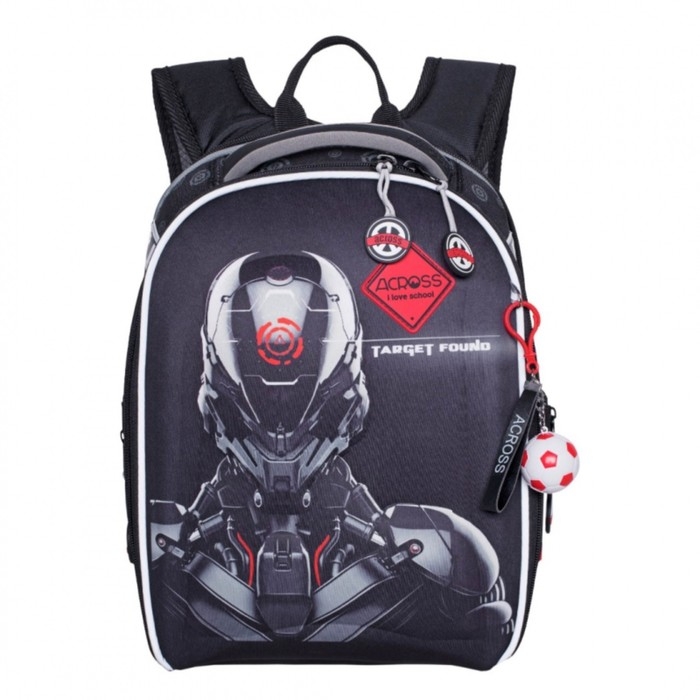 Рюкзак каркасный 35 х 26 х 14 см, Across 490, наполнение: мешок, серый 23-490-5 Рюкзак каркасный 35 х 26 х 14 см, Across 490, наполнение: мешок, серый 23-490-5