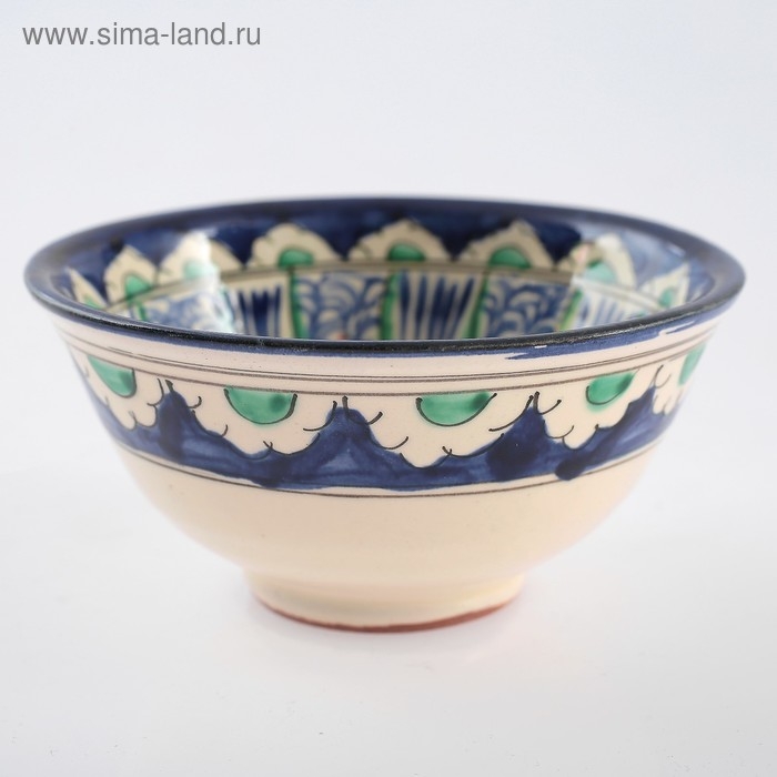 Пиала чайная Риштанская керамика  Пиала чайная Риштанская керамика "Цветы" большая, 11 см, микс