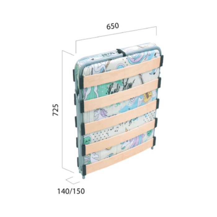 Раскладушка детская ортопедическая Раскладушка детская ортопедическая "Бутуз", на ламелях, 145х65х27 см, МИКС