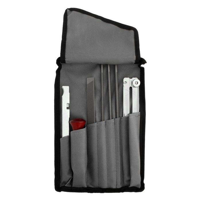 Набор для заточки цепей пил ТУНДРА, сталь ШХ15, шаг 1/4-0.325-3/8 Набор для заточки цепей пил ТУНДРА, сталь ШХ15, шаг 1/4-0.325-3/8", d=4.0-4.8-5.5 мм, плашки   93788