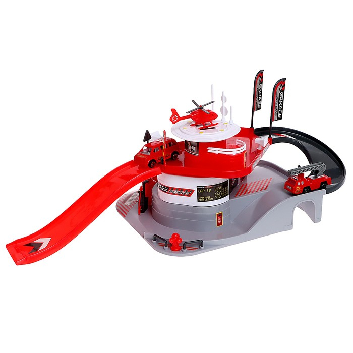 Игровой набор «Служба спасения 911», 2 уровня, вертолетная площадка