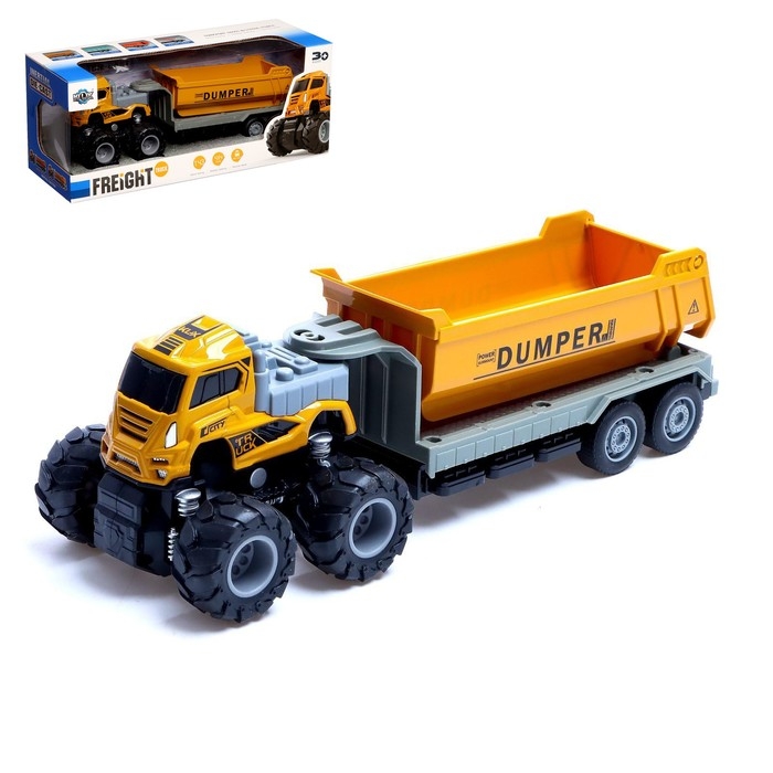 Грузовик металлический «Самосвал», инерция, с элементами из пластика, цвет жёлтый Грузовик металлический «Самосвал», инерция, с элементами из пластика, цвет жёлтый