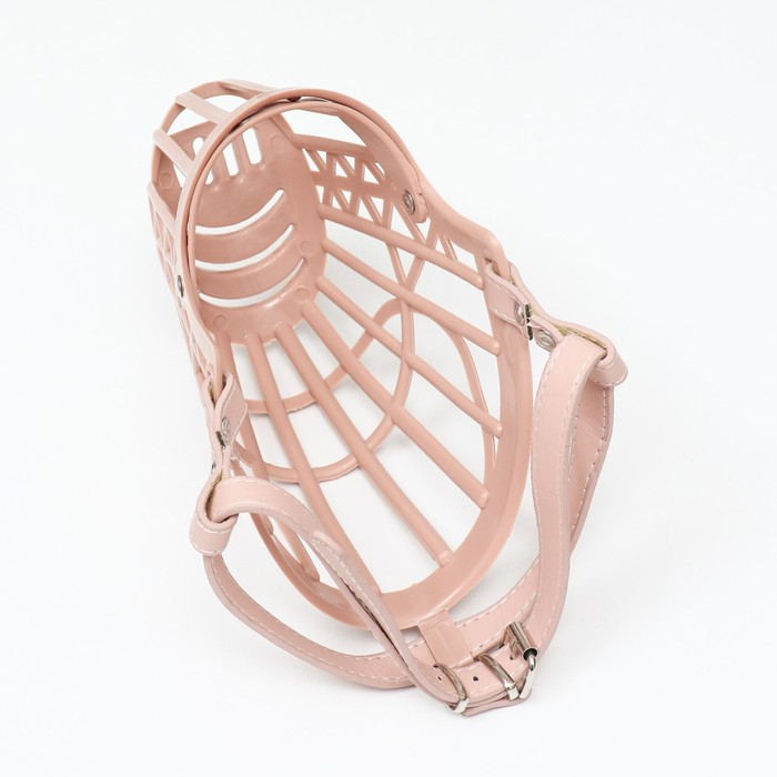 Намордник пластиковый №7 с ошейником из эко кожи ОМ 38 см ДН 14 см ОШ 55-72 см Намордник пластиковый №7 с ошейником из эко кожи ОМ 38 см ДН 14 см ОШ 55-72 см