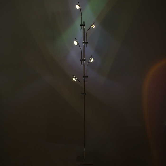 Торшер "Зигзаг" 15Вт 5хLED 4000К хром 40х40х180 см