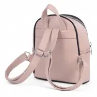 Рюкзак-мини женский на молнии, с карманом, размер 21&times;12&times;27 см, бежевый