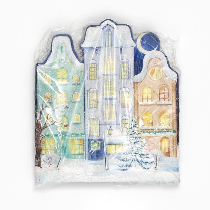 Ключница настенная новогодняя &laquo;Дома , ночь&raquo;, на Новый год