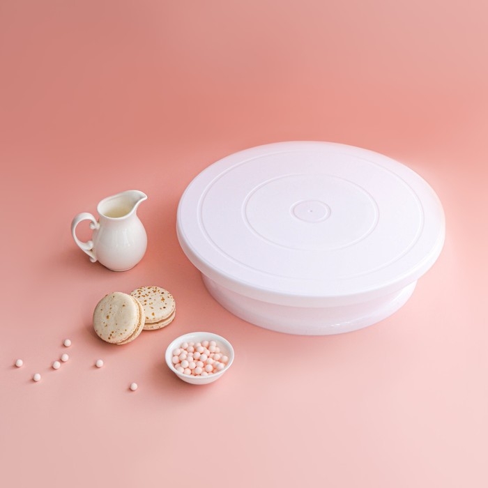 Подставка для торта вращающаяся Доляна, d=28 см Подставка для торта вращающаяся Доляна, d=28 см