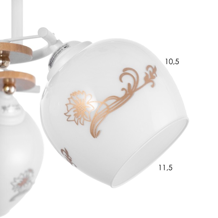 Люстра Люстра "Габриэль" 3х60Вт Е27 Белый 46х46х28см