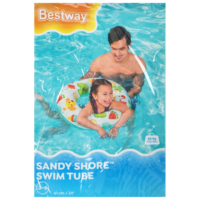 Круг надувной для плавания «Тропики», d=61 см, от 3-6 лет, цвет МИКС, 36014 Bestway Круг надувной для плавания «Тропики», d=61 см, от 3-6 лет, цвет МИКС, 36014 Bestway
