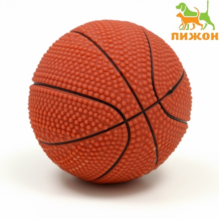 Игрушка пищащая малая  Игрушка пищащая малая "Мяч баскетбольный" 5,5 см, тёмно-коричневая