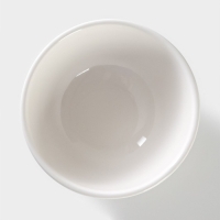 Салатник фарфоровый Доляна White Label, 400 мл, d=12,5 см, цвет белый