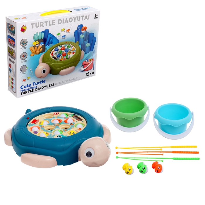 Рыбалка «Путешествие черепашки», 12 рыбок, цвета МИКС Рыбалка «Путешествие черепашки», 12 рыбок, цвета МИКС