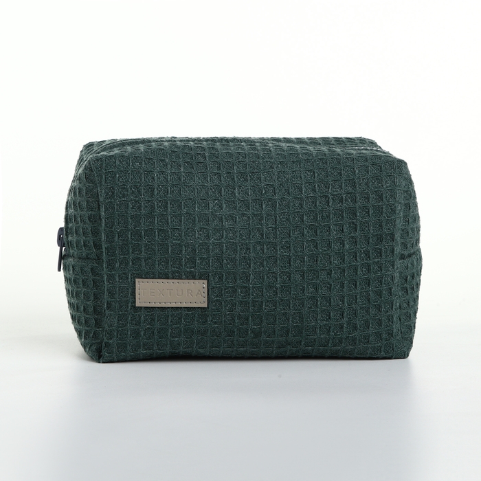 Косметичка на молнии TEXTURA, цвет зелёный Косметичка на молнии TEXTURA, цвет зелёный