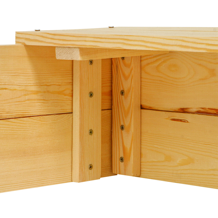 Песочница детская деревянная, без крышки, 150 × 140 × 20 см, с сиденьями, без покраски, сосна, Greengo Песочница детская деревянная, без крышки, 150 × 140 × 20 см, с сиденьями, без покраски, сосна, Greengo