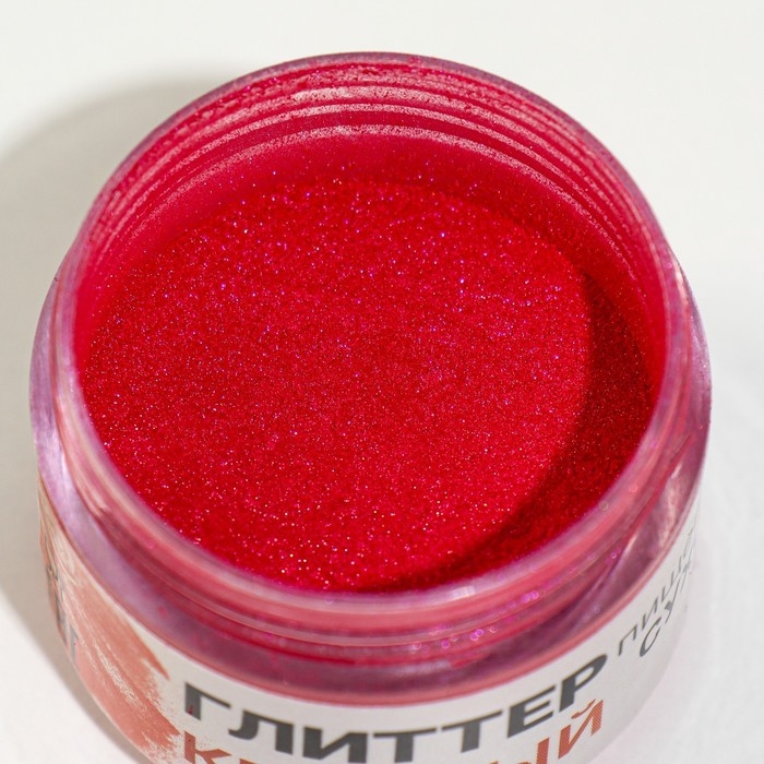 Глиттер кандурин пищевой КондиМир  Глиттер кандурин пищевой КондиМир "Красный", фракция 10-60 µm, 5 г