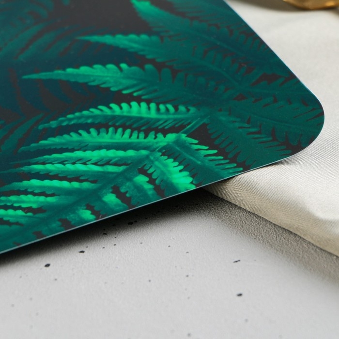 Доска разделочная пластиковая «Папоротник», пластик, 30×20 см Доска разделочная пластиковая «Папоротник», пластик, 30×20 см