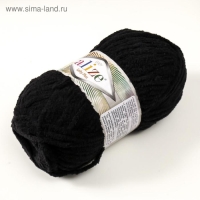 Пряжа "Softy Plus" 100% микрополиэстер 120м/100г  (60 чёрный)