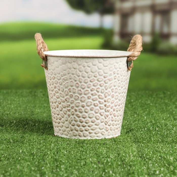 Кашпо  Кашпо "Ведерко чешуя" МИКС, 16х16х14см