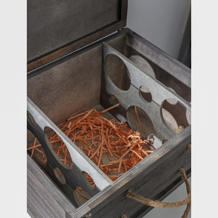 Ящик для хранения вина Доляна «Карибы», 34,5×27×18,3 см, на 6 бутылок Ящик для хранения вина Доляна «Карибы», 34,5×27×18,3 см, на 6 бутылок