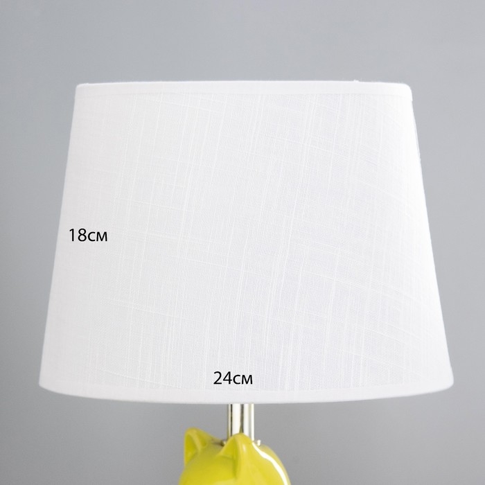 Настольная лампа Настольная лампа "Кошечка" Е27 40Вт бело-фисташковый 25х25х46 см RISALUX