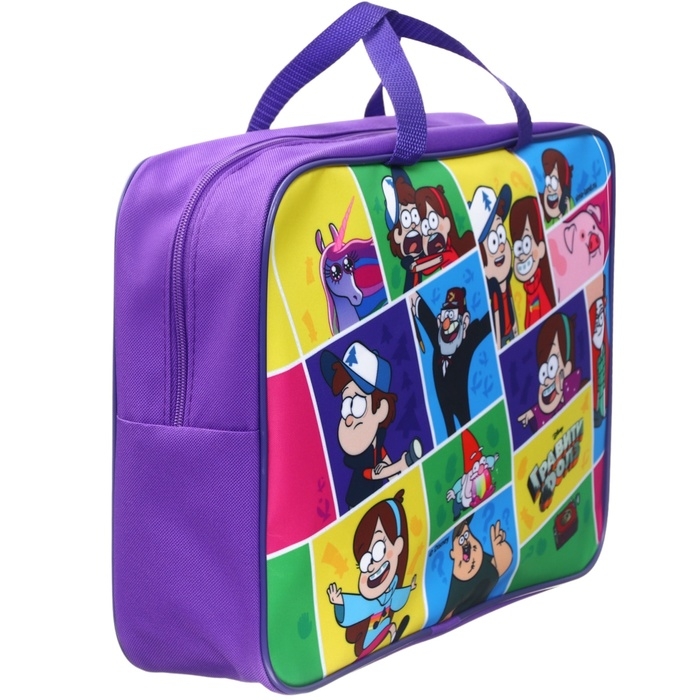 Папка с ручками текстильная А4, 350х270х100 мм, Гравити Фолз Папка с ручками текстильная А4, 350х270х100 мм, Гравити Фолз