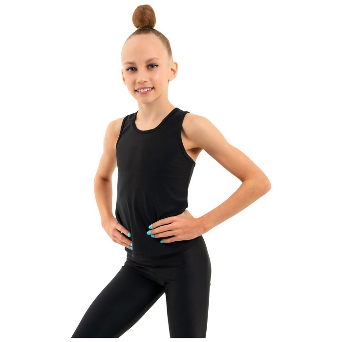 Майка-борцовка для гимнастики и танцев Grace Dance, р. 42, цвет чёрный Майка-борцовка для гимнастики и танцев Grace Dance, р. 42, цвет чёрный