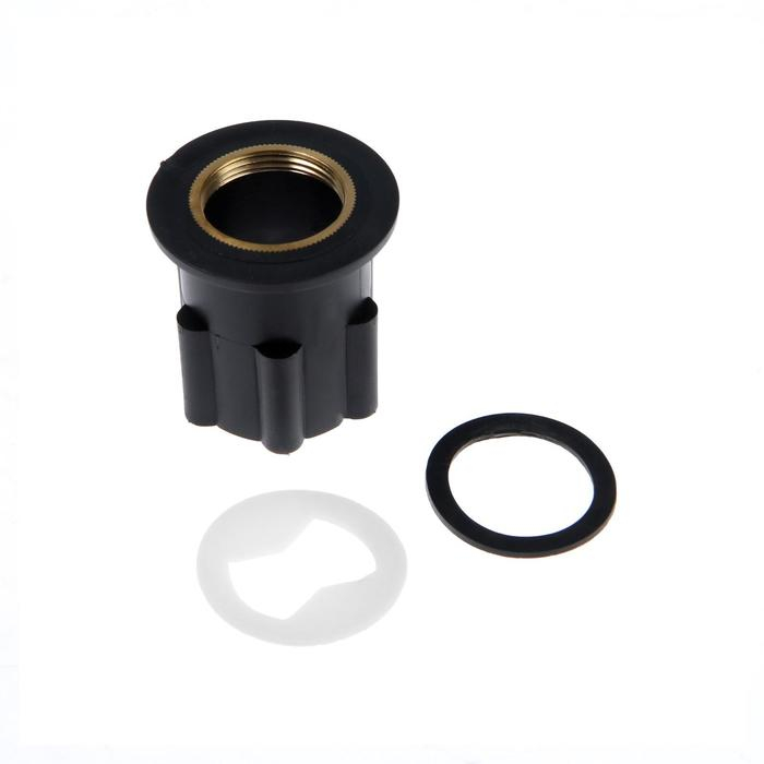 Cмеситель для кухни Cмеситель для кухни "Эверест" B58-336, двухвентильный, гибкий излив, на гайке, хром