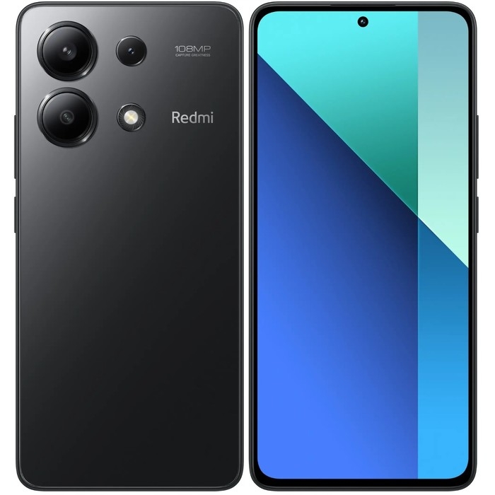 Смартфон Xiaomi Redmi Note 13, 6.67 Смартфон Xiaomi Redmi Note 13, 6.67", 8Гб, 256Гб, 108Мп, 16Мп, 2Sim, BT 5.1, 5000мАч,черный
